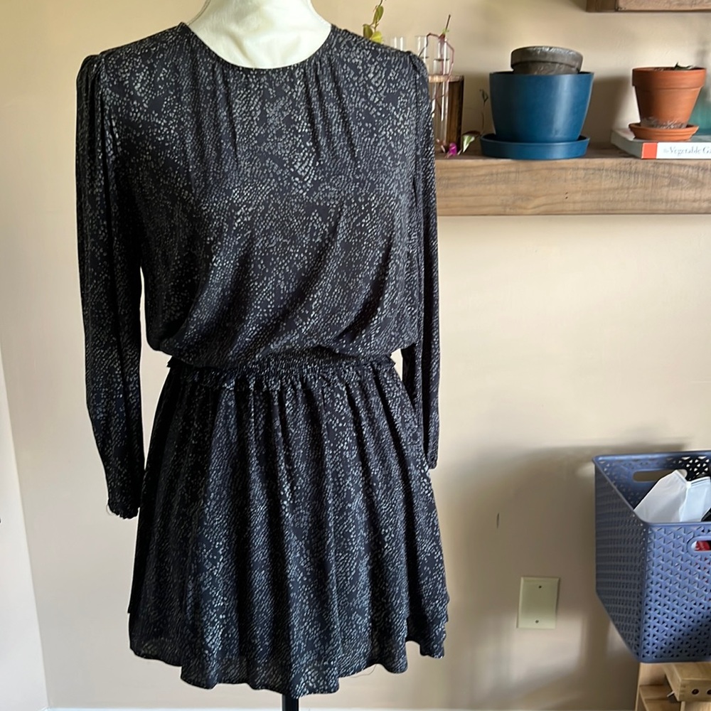 Rails size small black snake print mini dress